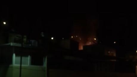 Incêndio junto a um bairro no Funchal
