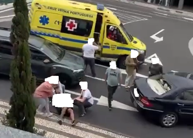 Motociclista em estado grave num acidente