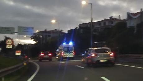 Acidente no acesso à via rápida em São Martinho