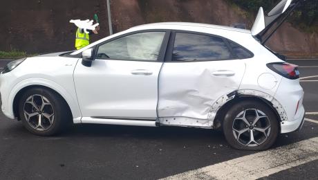 Acidente na entrada da via expresso faz um ferido