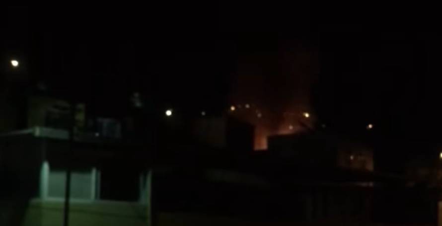 Incêndio junto a um bairro no Funchal