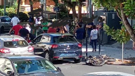Motociclista projetado por cima de carro no Funchal