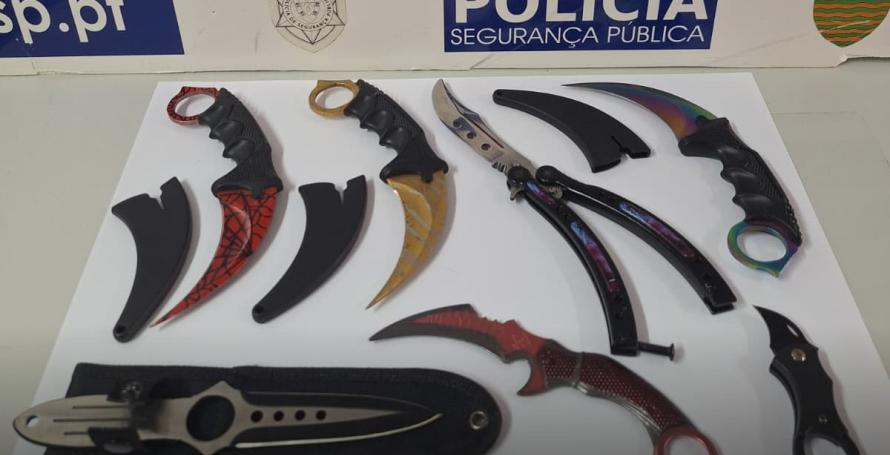 Sete armas proibidas apreendidas pela PSP
