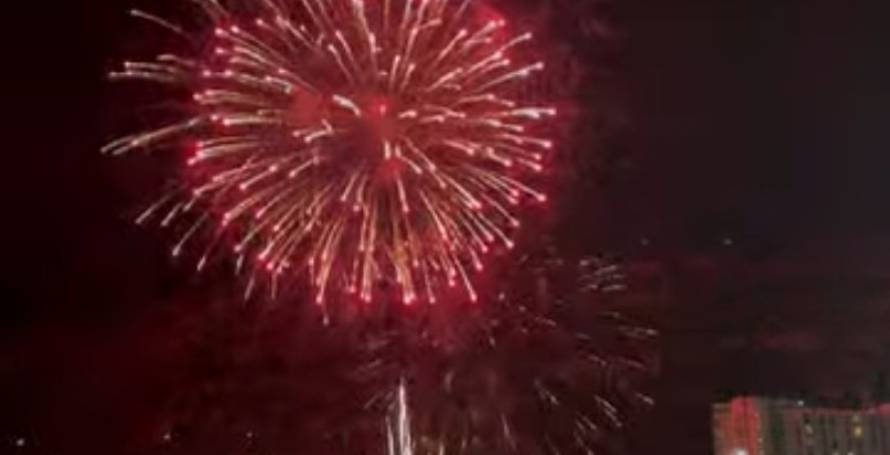 Incêndio após o fogo de artifício em Machico