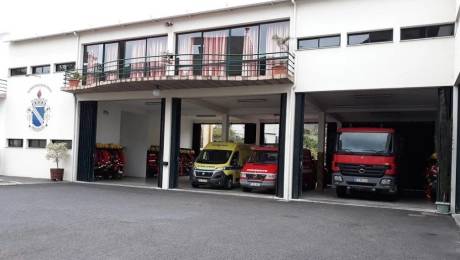 Incêndio numa garagem