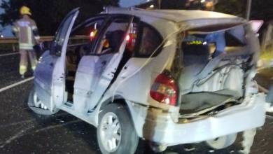Veja as fotos do carro envolvido no violento acidente na via rápida