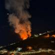 Foguete de arraial provocou incêndio desta noite no Garachico
