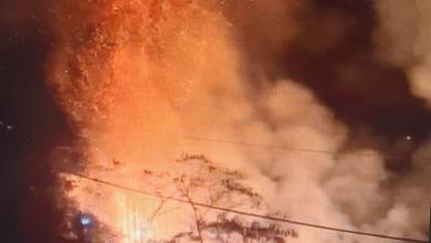 Novo incêndio junto a habitações no Bairro da Nogueira