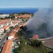 Incêndio junto a habitações no Bairro da Nogueira