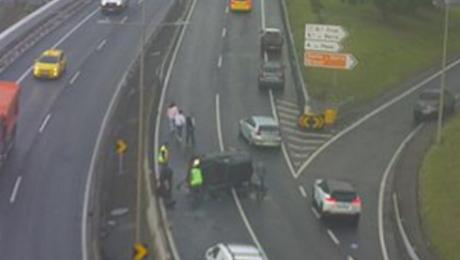 Capotamento na via rápida