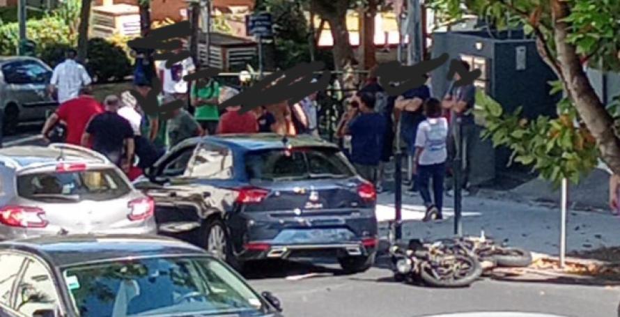 Motociclista projetado por cima de carro no Funchal
