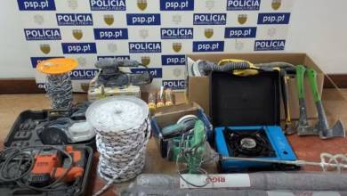 PSP recupera material roubado avaliado em 2 mil euros