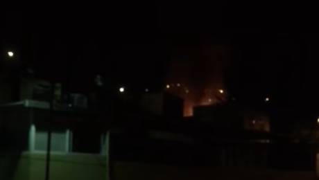 Incêndio junto a um bairro no Funchal