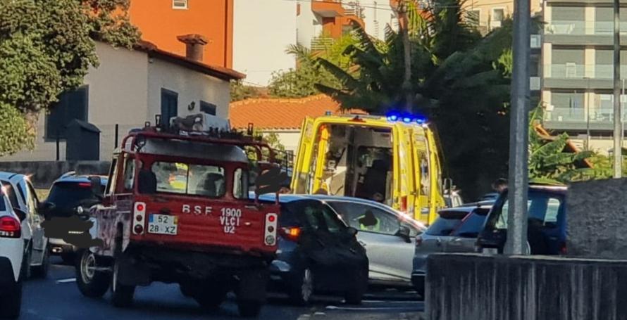 Mais um motociclista ferido num acidente