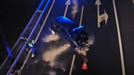 Violento despiste na via rápida faz um ferido