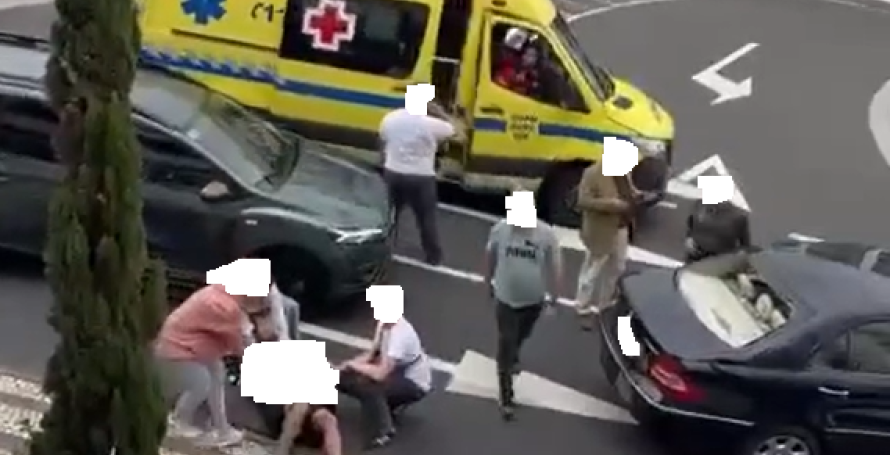 Motociclista em estado grave num acidente