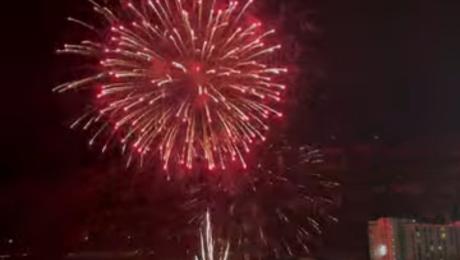 Incêndio após o fogo de artifício em Machico