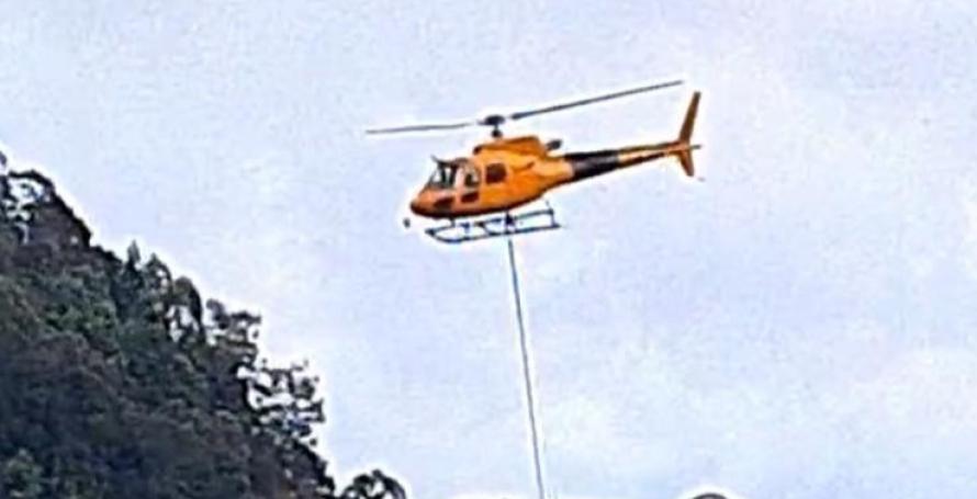 Helicóptero privado mobilizado para a Levada dos Maroços (Com vídeo)