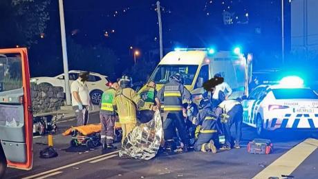 Jovem motociclista ferido com alguma gravidade num acidente entre mota e carro