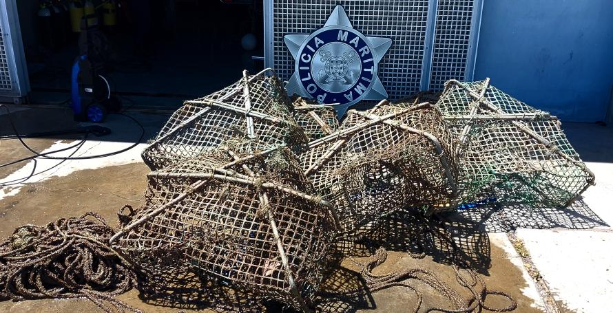 Polícia Marítima apreende seis armadilhas de pesca na Madeira