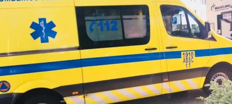 Motociclista ferido num acidente