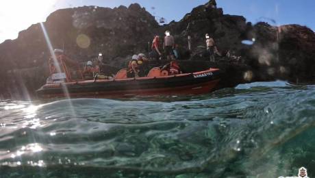 Turista em dificuldades numa vereda socorrido pelo SANAS e pelos bombeiros