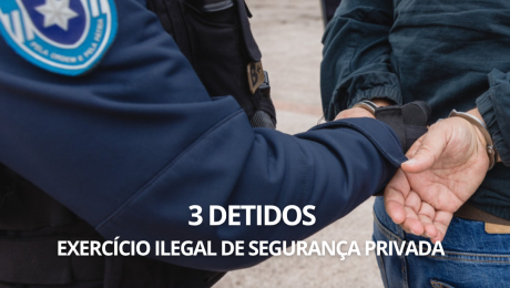 Três homens detidos pela prática ilegal de segurança privada