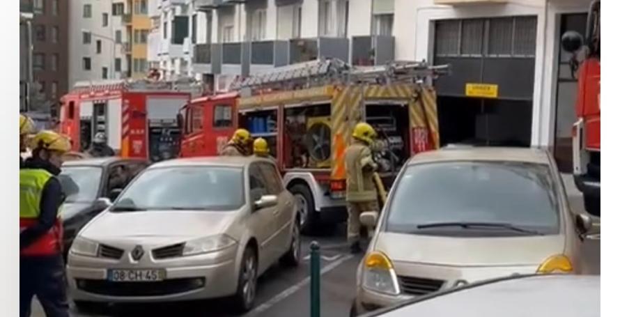 Prédio evacuado no Funchal após incêndio num apartamento
