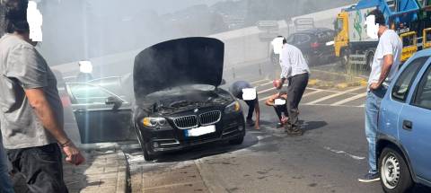 Militares evitaram propagação de incêndio em carro