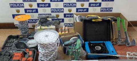PSP recupera material roubado avaliado em 2 mil euros