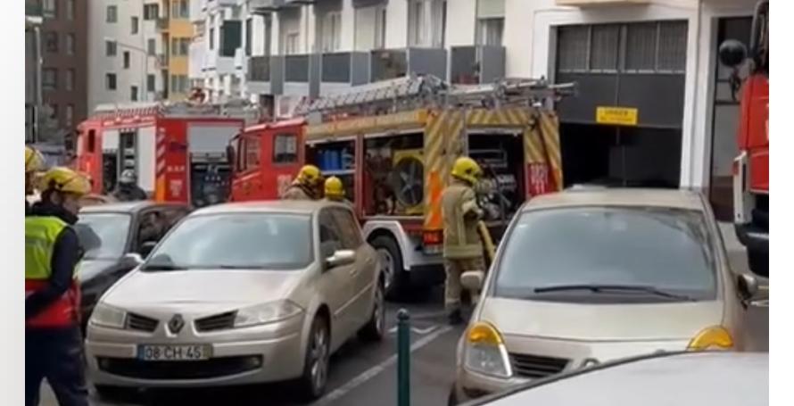 Prédio evacuado no Funchal após incêndio num apartamento