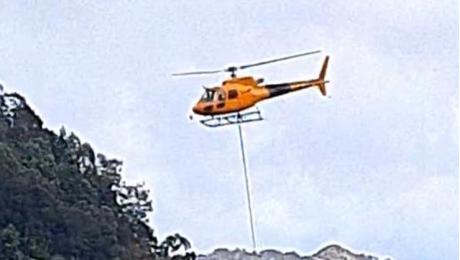 Helicóptero privado mobilizado para a Levada dos Maroços (Com vídeo)