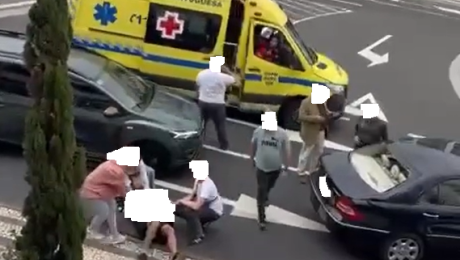 Motociclista em estado grave num acidente