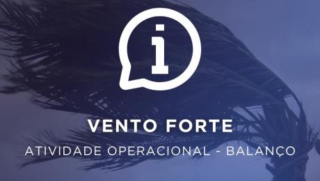29 estruturas danificadas, 22 quedas de árvores e duas derrocadas
