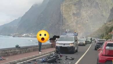 Homem ferido num acidente entre mota e carro