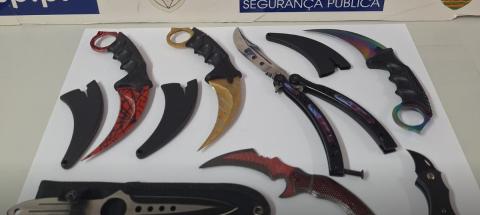 Sete armas proibidas apreendidas pela PSP